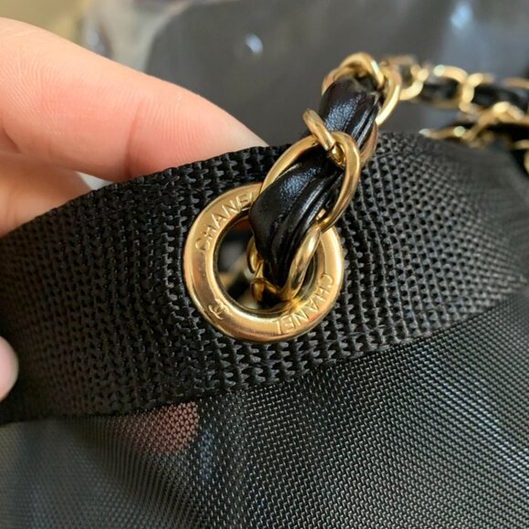 CHANEL Beauty GWP Gift with purchase Black Mesh Tote with Pouch - Picture 11 of 14